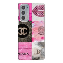 Чехол (Dior, Prada, YSL, Chanel) для Motorola Edge 20 (Модница)