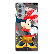 Чохол Disney Mouse Motorola Edge 20 (PREMIUMPrint) (Minni з бантіком)
