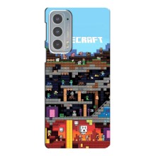 Чехол Майнкрафт на Motorola Edge 20 (AlphaPrint) Minecraft (фон Minecraft)