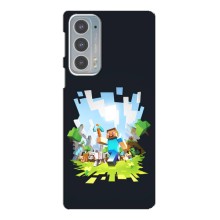 Чехол Майнкрафт на Motorola Edge 20 (AlphaPrint) Minecraft (персонажи Minecraft)