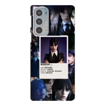 Чехлы Венсдей на Motorola Edge 20 Уэнсдей (AlphaPrint) (коллаж Уэнздей)
