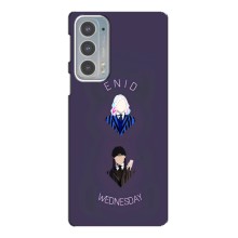 Чехлы Венсдей на Motorola Edge 20 Уэнсдей (AlphaPrint) (Уэнздей и подруга)