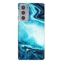 Мраморный чехол на Motorola Edge 20 (VPrint) (Голубой мрамор)