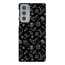 Новорічні, Святкові Чохли для Motorola Edge 20 - 2024 год (Новорічний фон)