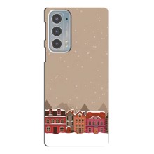 Новорічні, Святкові Чохли для Motorola Edge 20 - 2024 год (Зимове місто)