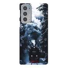 Новорічні, Святкові Чохли для Motorola Edge 20 - 2024 год (Зимовий потяг)