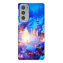 Рождественские Чехлы для Motorola Edge 20 (VPrint) (Рождественский город)