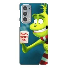 Рождественские Чехлы для Motorola Edge 20 (VPrint) (Зеленый Гринч)