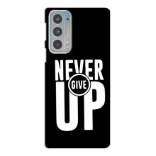 Силиконовый Чехол на Motorola Edge 20 с картинкой Nike (Never Give UP)