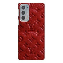 Текстурный Чехол Louis Vuitton для Мото Едж 20 (Красный ЛВ)