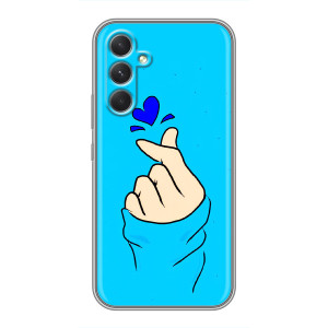 Чохол (Знак сердечка) для Motorola Edge 30 Pro – Сердечко на синоьому