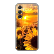 Чехол с Цветами для Motorola Edge 30 Pro (поле подсолнухов)