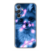 Чехол с принтом лисички на Мотьрола Эдж 30 Про – Лисица с гирляндой