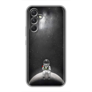Силиконовый Чехол с принтом "Космонавты" на Motorola Edge 30 Pro – Космонавт романтик