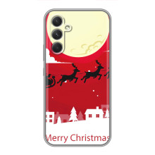 Різдвяні Чохли для Motorola Edge 30 (VPrint) – Санта з оленями