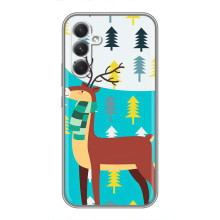 Силиконовый бампер с картинкой животных для Motorola Edge 30 (Олень с шарфом)