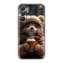 Печатный чехол «Зверята с кофе» для Motorola Edge 30 – Мишка с кофе