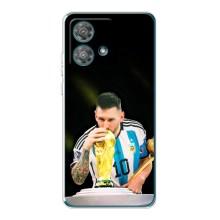 Чехлы для Motorola Edge 40 Neo (Leo чемпион) (AlphaPrint) (Кубок Месси)