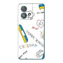 Чехлы Доброго вечора, ми за України для Моторола Ейдж 40 Нео (AlphaPrint) (Стикер)