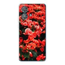 Чехлы с Цветами для Motorola Edge 40 Neo (VPrint) (Цветы красные)