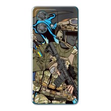 Чехлы с картинкой ЗСУ для Motorola Edge 40 Neo (AlphaPrint) (Воин ВСУ)