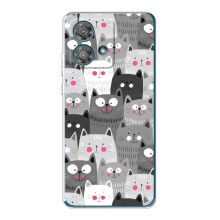 Чехлы с Котиками для Motorola Edge 40 Neo (VPrint) (Рисованные котики)