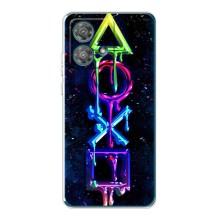 Чехлы с тематикой Киберспорт для Motorola Edge 40 Neo (VPrint) – Pleystation лого