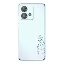 Чехлы (Знак сердечка) на Motorola Edge 40 Neo – Сердце на голубом