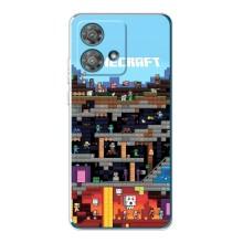 Чехол Майнкрафт на Motorola Edge 40 Neo (AlphaPrint) Minecraft (фон Minecraft)