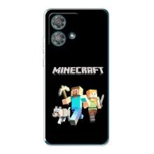 Чехол Майнкрафт на Motorola Edge 40 Neo (AlphaPrint) Minecraft (герои Minecraft)