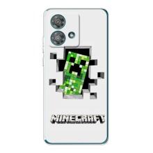 Чехол Майнкрафт на Motorola Edge 40 Neo (AlphaPrint) Minecraft (крипер Майнкрафт)