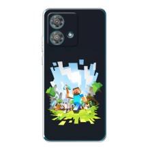Чехол Майнкрафт на Motorola Edge 40 Neo (AlphaPrint) Minecraft (персонажи Minecraft)