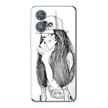 Чехол с печатью для Motorola Edge 40 Neo - (Мода) (AlphaPrint) (Фото девочки)