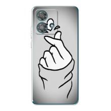 Чохол з принтом для Motorola Edge 40 Neo (AlphaPrint - Знак сердечка) – Значок Love