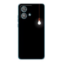 Чехол с картинками на черном фоне для Motorola Edge 40 Neo – Лампочка