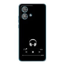 Чехол с картинками на черном фоне для Motorola Edge 40 Neo – Плеер