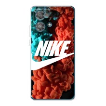 Чехол для Motorola Edge 40 Neo - с принтом Найк (AlphaPrint) (Дымчатый найк)