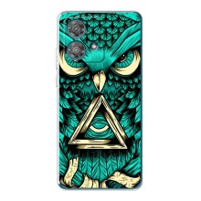 Чехол с птицами на Motorola Edge 40 Neo (VPrint) (Сова с глазом)