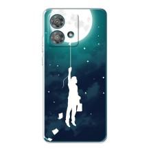 Чехол (ТПУ) с планетами на Motorola Edge 40 Neo – To The moon