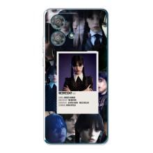Чехлы Венсдей на Motorola Edge 40 Neo Уэнсдей (AlphaPrint) (коллаж Уэнздей)