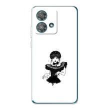 Чехлы Венсдей на Motorola Edge 40 Neo Уэнсдей (AlphaPrint) (танец Уэнздей)