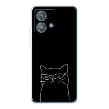 Чехол с рисунком кот на Motorola Edge 40 Neo (Равнодушный кот)