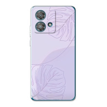 Чохол квітковий дизайн для Motorola Edge 40 Neo – Монстера фіолетова