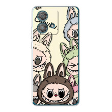 Чехол с Лабубу на Motorola Edge 40 Neo – Коллаж Лабубу