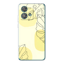 Силиконовый чехол с принтом в цветах на Motorola Edge 40 Neo