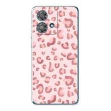 Чехол с розовым рисунком для Motorola Edge 40 Neo (Розовый леопард)