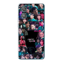 Чехол Гра в кальмара для Motorola Edge 40 Neo – Коллаж игры кальмара