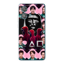 Чехол Гра в кальмара для Motorola Edge 40 Neo – Персонажи игры кальмара