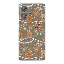 Новогодние, Праздничные Чехлы для Motorola Edge 40 Neo - 2024 год (Новогодние пряники)