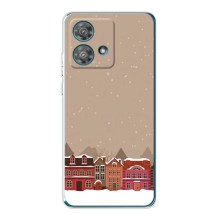 Новогодние, Праздничные Чехлы для Motorola Edge 40 Neo - 2024 год (Зимний город)